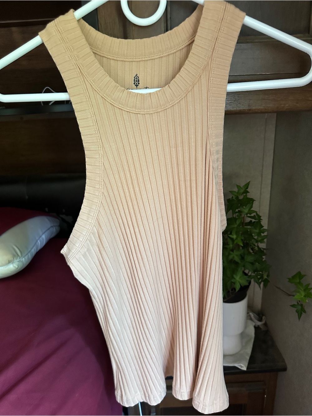 Final price NWOT FP movement- Sleeveless Ribbed Tank Top - Cream- read below 👇🏻